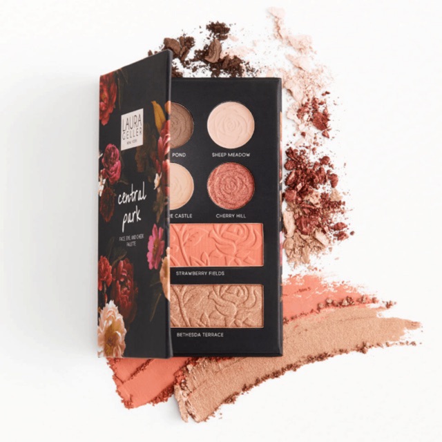 Laura Geller -  Bảng Phấn Mắt - Má Hồng Tạo Khối -  Bắt Sáng Laura Geller Urban Garden Palette in Central Park