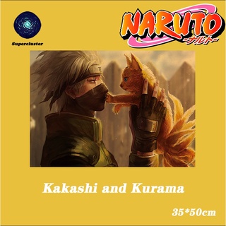 Poster Phim Anime Naruto "Kakashi Và Kurama" 50.5x35cm