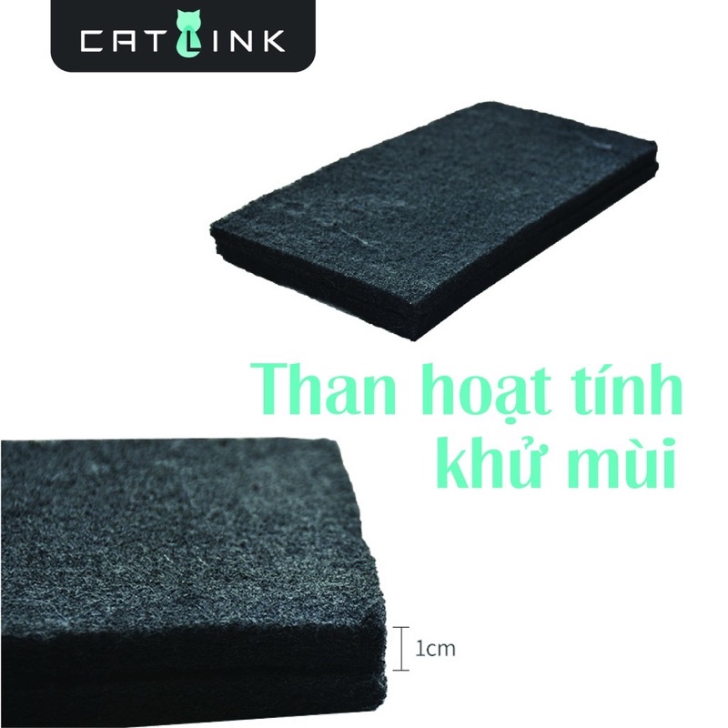 Combo 2 Tấm lọc khử mùi than hoạt tính cho máy vệ sinh mèo thông minh tự động CATLINK