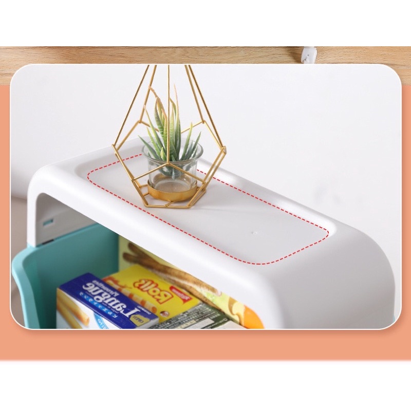 Kệ 3 tầng, kệ 4 tầng đựng đồ đa năng có bánh xe di chuyển nhẹ nhàng, lắp đặt đơn giản