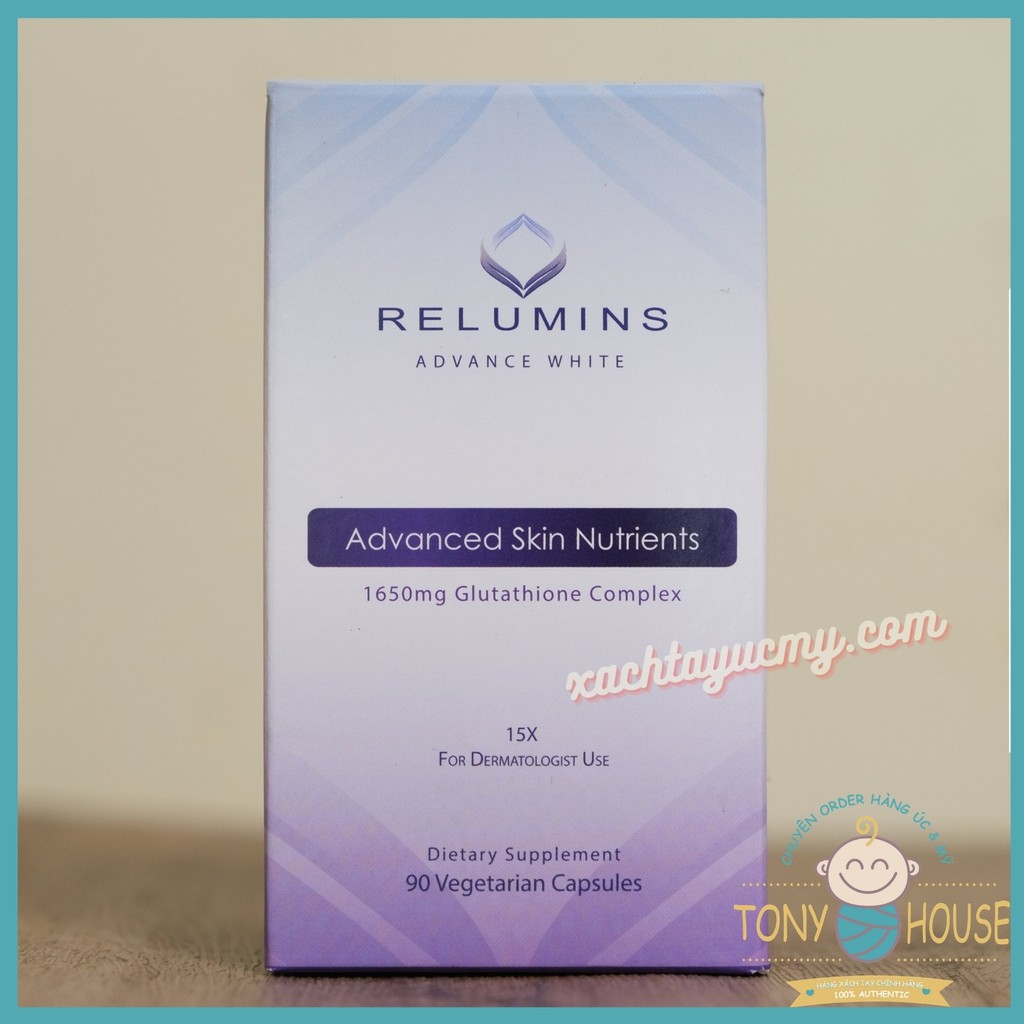 Viên uống trắng da Relumins Advance White 1650mg 90 viên của Mỹ