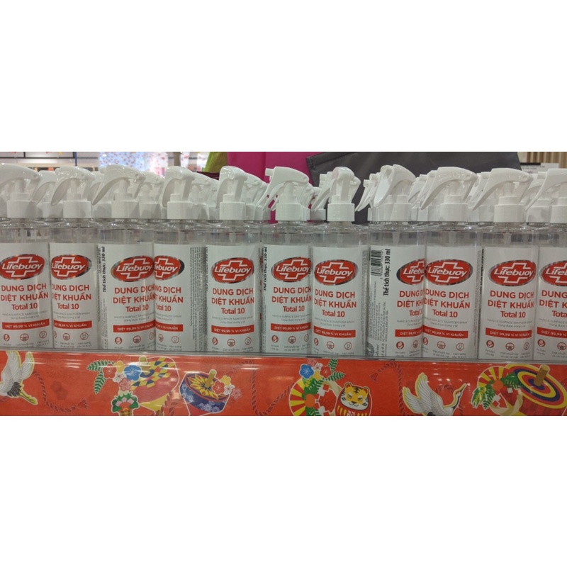 Nước rửa tay khô Lifebuoy dạng xịt kháng khuẩn làm sạch vi khuẩn chuẩn Unilever