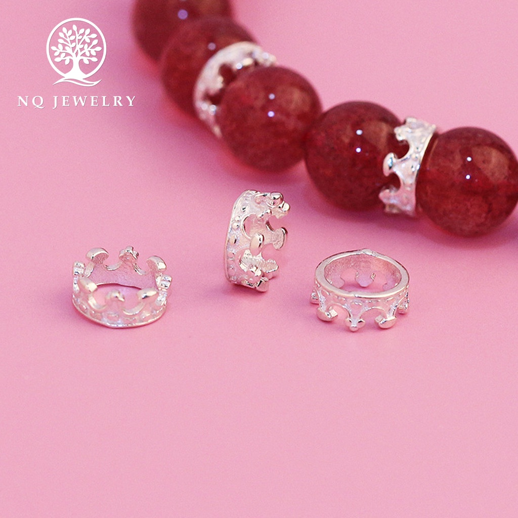 Charm bạc chặn hạt vương miệng - NQ Jewelry