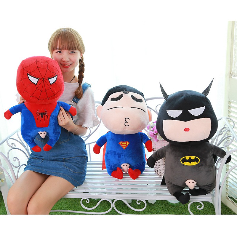 Búp Bê Nhồi Bông Hình Cậu Bé Bút Chì Shin-Chan Captain America Batman Superman Captain America