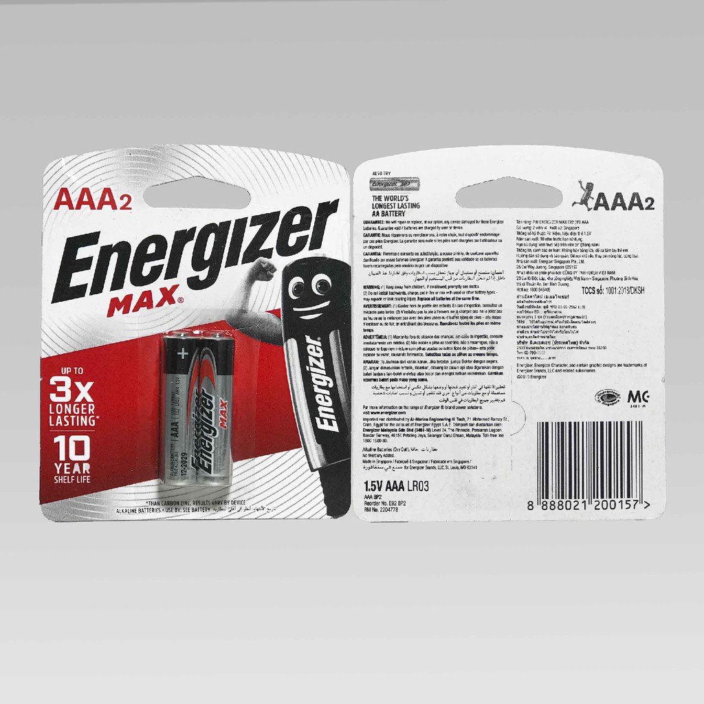 Pin tiểu energizer vỉ 2 viên AA2, AAA3 - Điện gia dụng Hoàng Kim