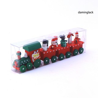 (daminglack) Xe Lửa Mini Bằng Gỗ Đáng Yêu Trang Trí Giáng Sinh