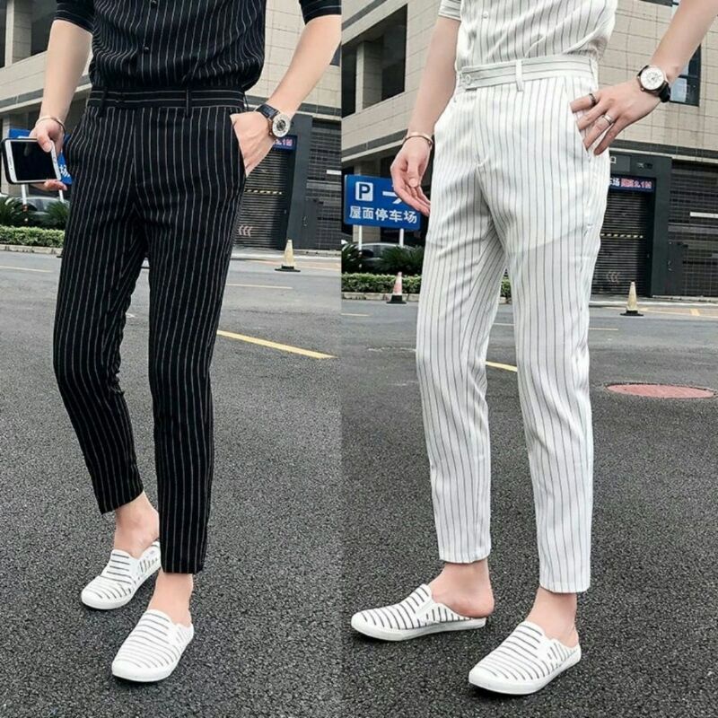 Quần Âu Nam Kẻ Sọc Mẫu Mới Nhất ,From Slim Phong Cách Hàn Quốc Không Nhăn Xù, Quần Tây N