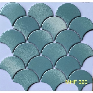 Gạch mosaic vảy cá nhũ vàng