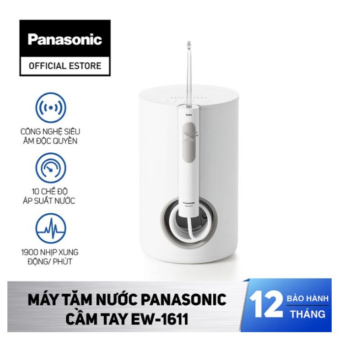 Máy Tăm Nước Cầm Tay Panasonic Công Nghệ Siêu Âm EW1611 - Bảo Hành 12 Tháng - Hàng Chính Hãng