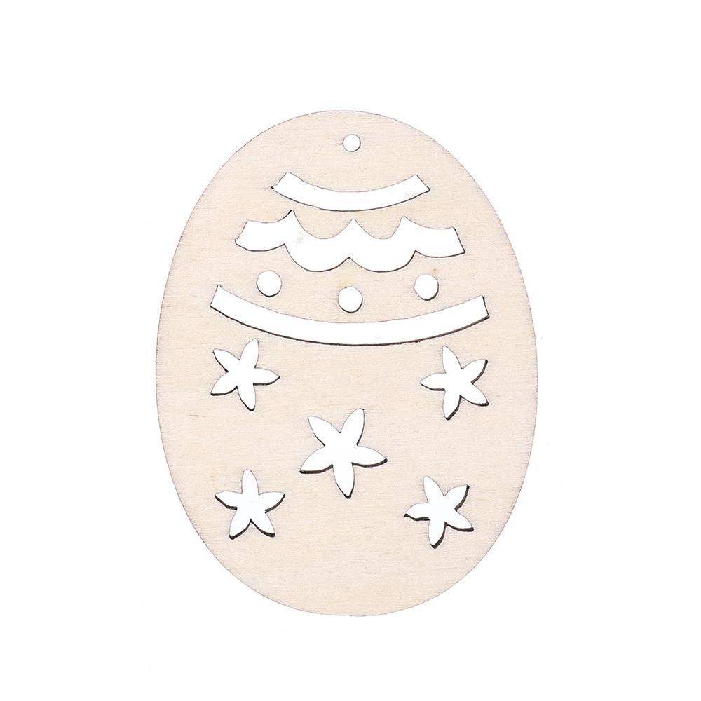 LAKAMIER Set 24 Quả Trứng Gỗ Hình Thỏ Đáng Yêu