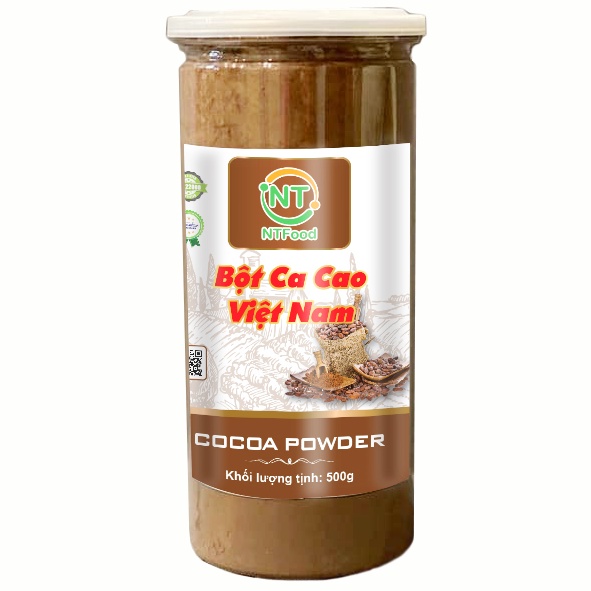 Bột ca cao ĐăkLăk nguyên chất NTFood 500Gr - Nhất Tín Food