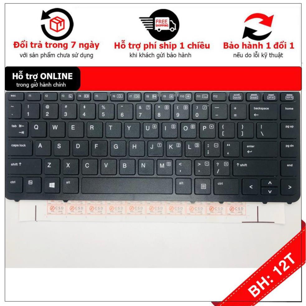 [BH12TH] [- Bàn Phím Laptop HP Elitebook 840 G1 850 G1 840 G2 850 G2 Loại có Khung sẵn -