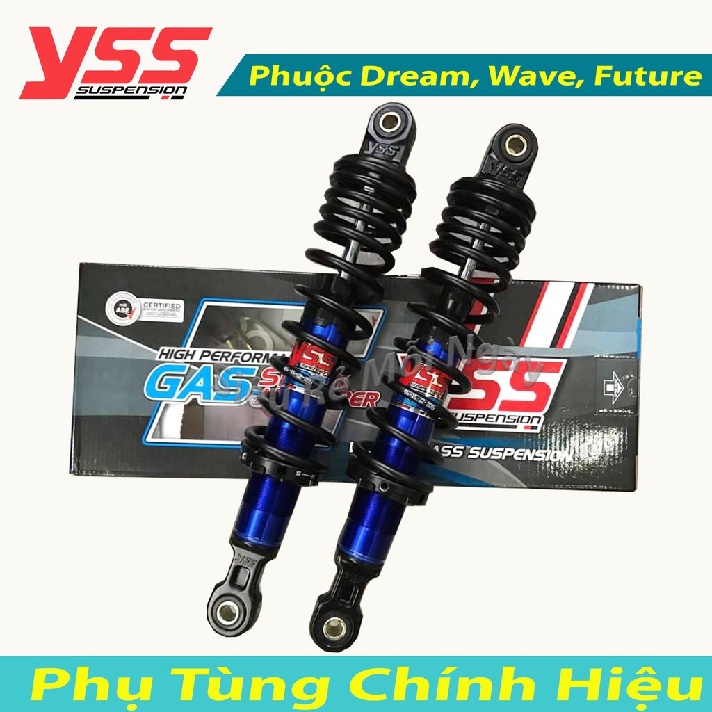 Phuộc YSS Wave, Future, Dream, Axelo, RS, RSX Hybrid Thái Lan Xanh Đen