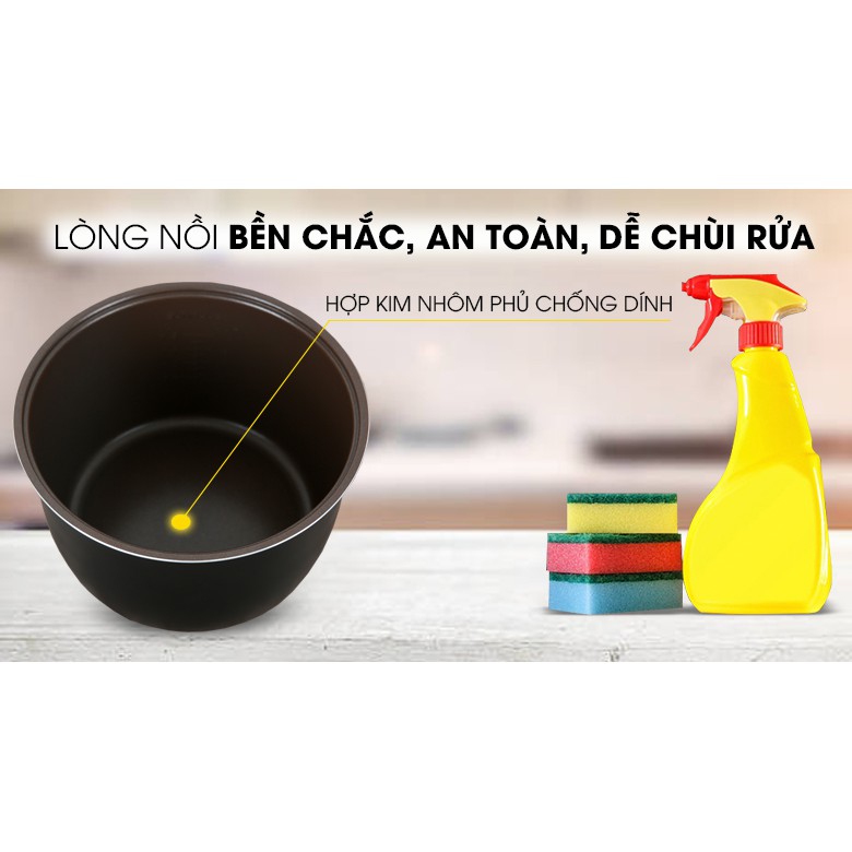 Nồi cơm nắp gài Sunhouse 1.8 lít SHD8658G | BigBuy360 - bigbuy360.vn