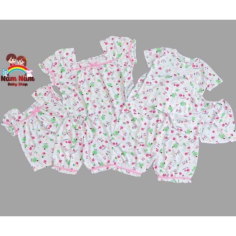 Bộ quần lửng mẹ, bé gái, bé trai nhiều màu vải lanh/tole 2 da-Bảo Sam