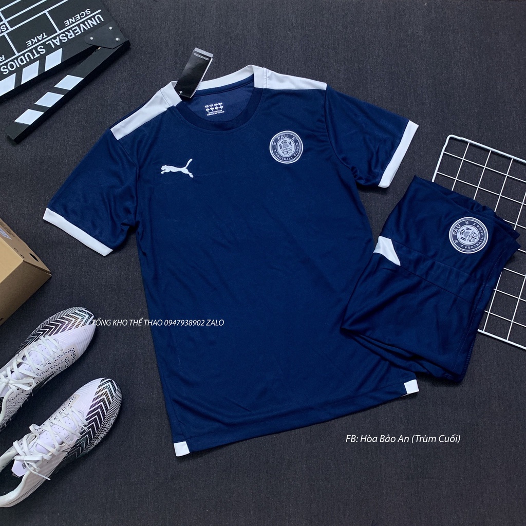 Áo Bóng Đá Training CLB Pau FC 2023 Màu Tím Than - Bộ quần áo thể thao traing Pau FC Mẫu chính thức phom 43-90kg