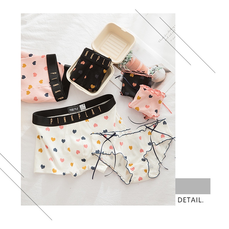 Quần Lót Đôi Couple Cao Cấp Hình Tim  Siêu Kute S82