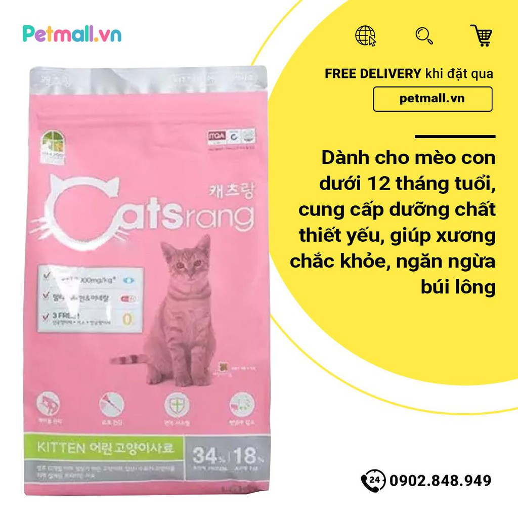 Thức ăn mèo Catsrang Kitten - 1.5kg