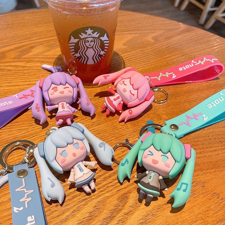 Hoạt Hình Móc Khóa Hình Nhân Vật hatsune Miku Xinh Xắn