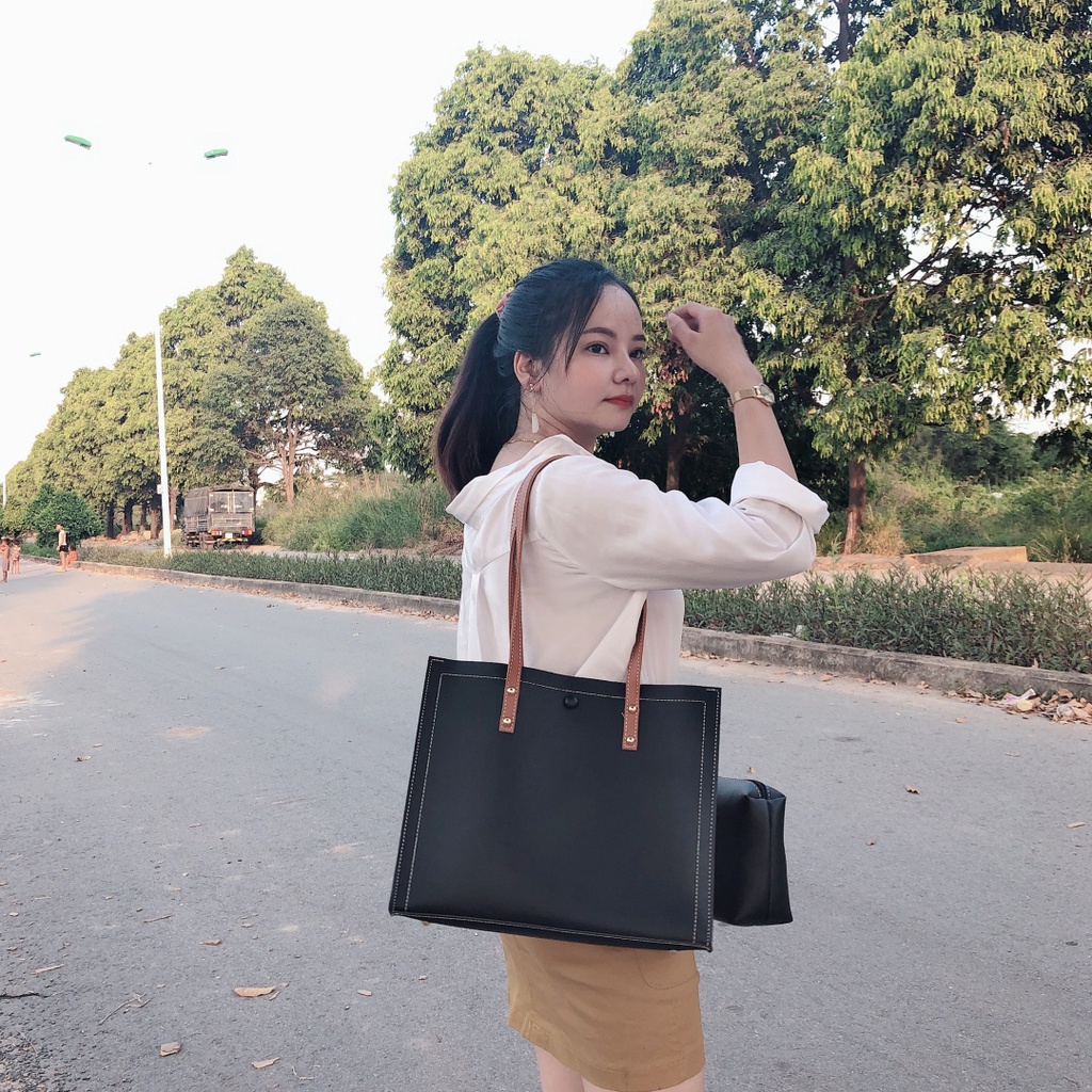 Túi xách công sở đựng được giấy A4, form rộng cực sang trọng