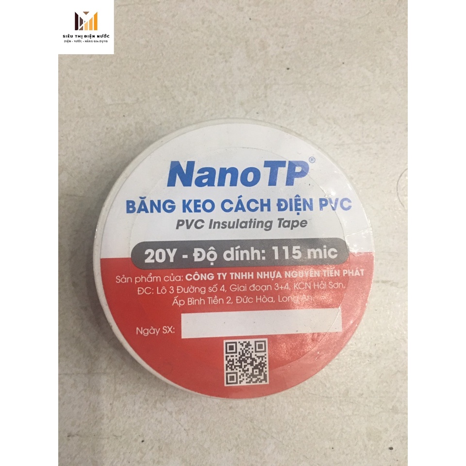 Cuộn Băng Keo Cách Điện Nano 10Y, 20Ya - Trắng, đen