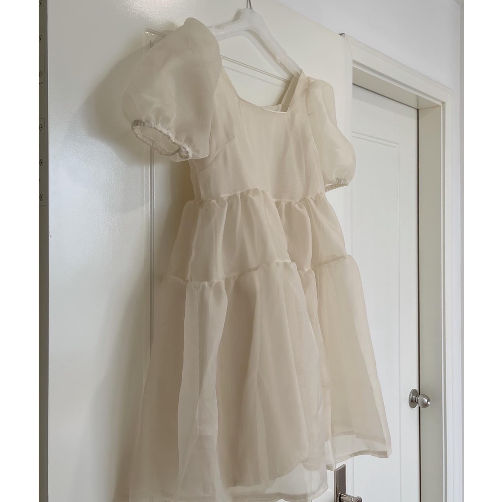 [Ảnh thật/sẵn] Váy đầm babydoll voan tơ bồng 2 lớp tiểu thư siêu xinh