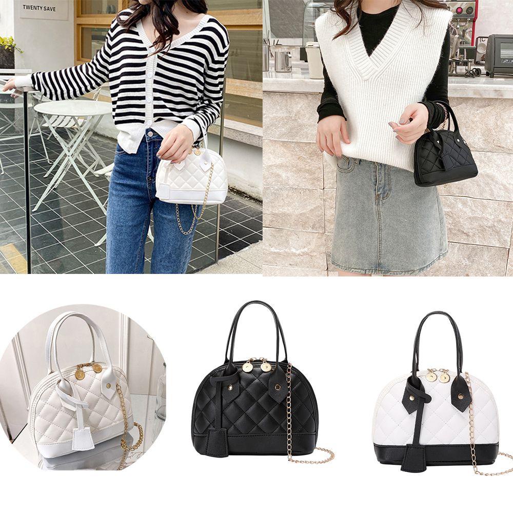 Túi Xách Đeo Vai Phối Dây Xích Kiểu Dáng Đơn Giản Thời Trang Dành Cho Nữ