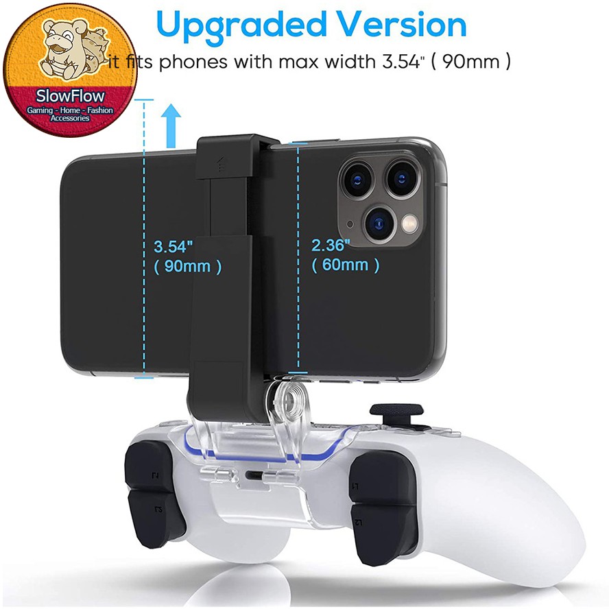 Gá Kẹp Điện Thoại Cho Tay Cầm DUALSENSE PS5 Controller, Nhựa ABS Nhẹ, Chắc Chắn, Bền Bỉ DOBE TP5-0527B | BigBuy360 - bigbuy360.vn