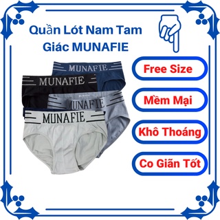 Quần Lót Nam Tam Giác MUNAFIE co giãn 4 chiều Free Size(Mỗi Quần 1 Túi Zip).