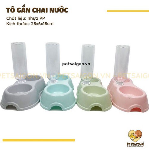 TÔ GẮN CHAI NƯỚC DÀNH CHO CHÓ MÈO