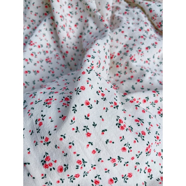 Vải thô đũi cara hoa hồng