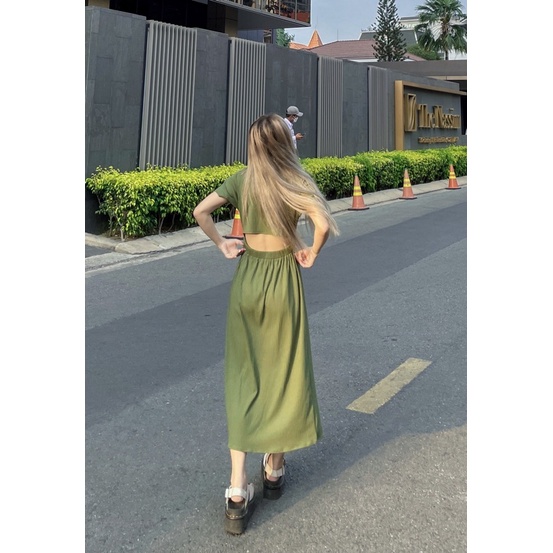 Hiroto Dress - Đầm thun hack dáng cut out eo - Remmus.vn