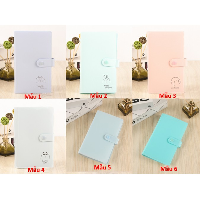 sổ đựng card ,  lomo ảnh đựng được 240 ảnh loại sổ màu có nút