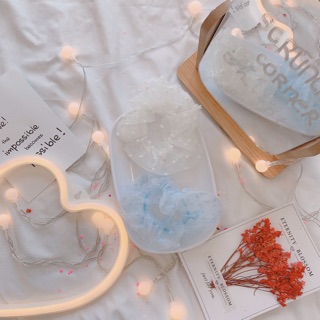 SCRUNCHIES CỘT TÓC VẢI KẸO BÔNG 🍑