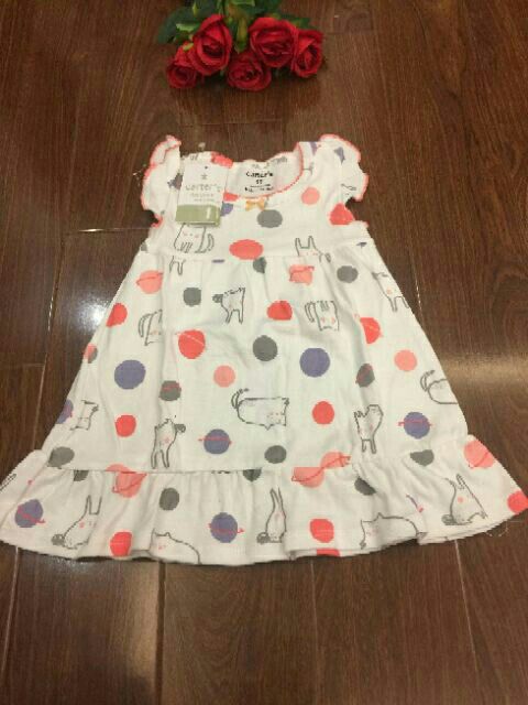 Sét 3 Váy cotton borip bánh bèo bé gái 10_25kg