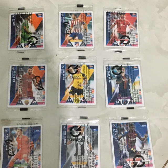 Thẻ cầu thủ Poca 18/19 giá rẻ