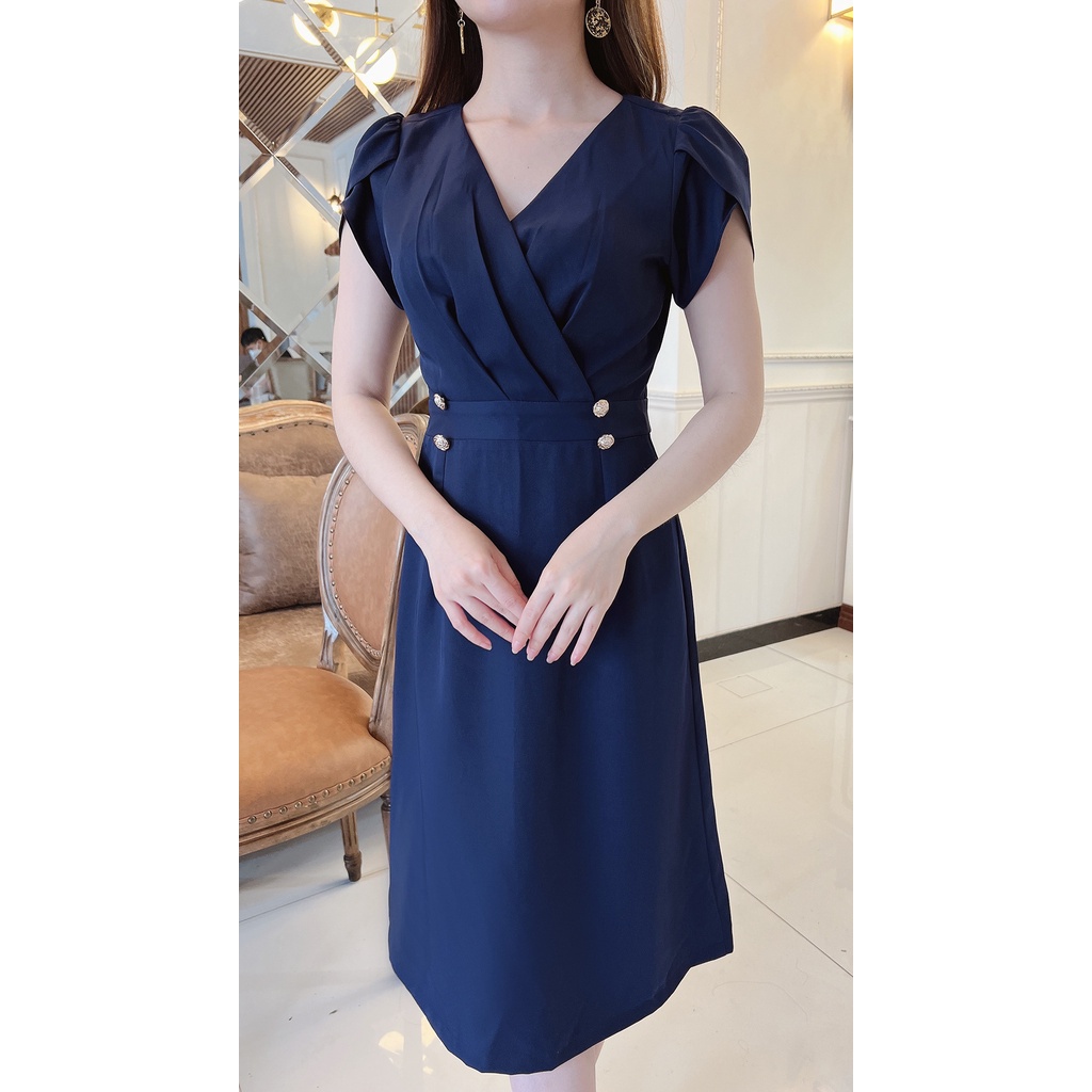 Đầm Suông Trung Niên Linh Trà TM316 Vải Voan Chiffon Cao Cấp Cho Mẹ