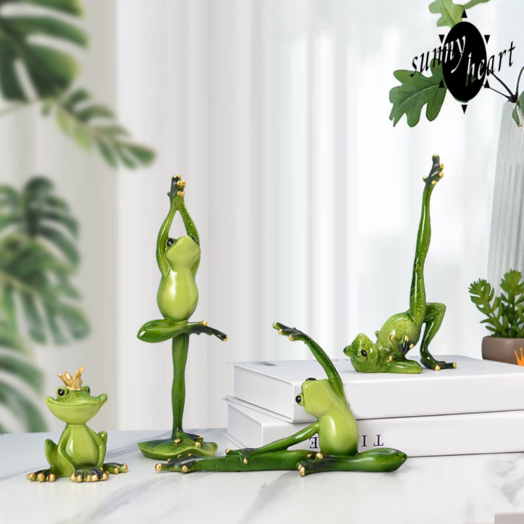 Tượng Ếch Nhiều Màu Sắc Bằng Nhựa Resin Trang Trí Tiểu Cảnh/Tập Yoga