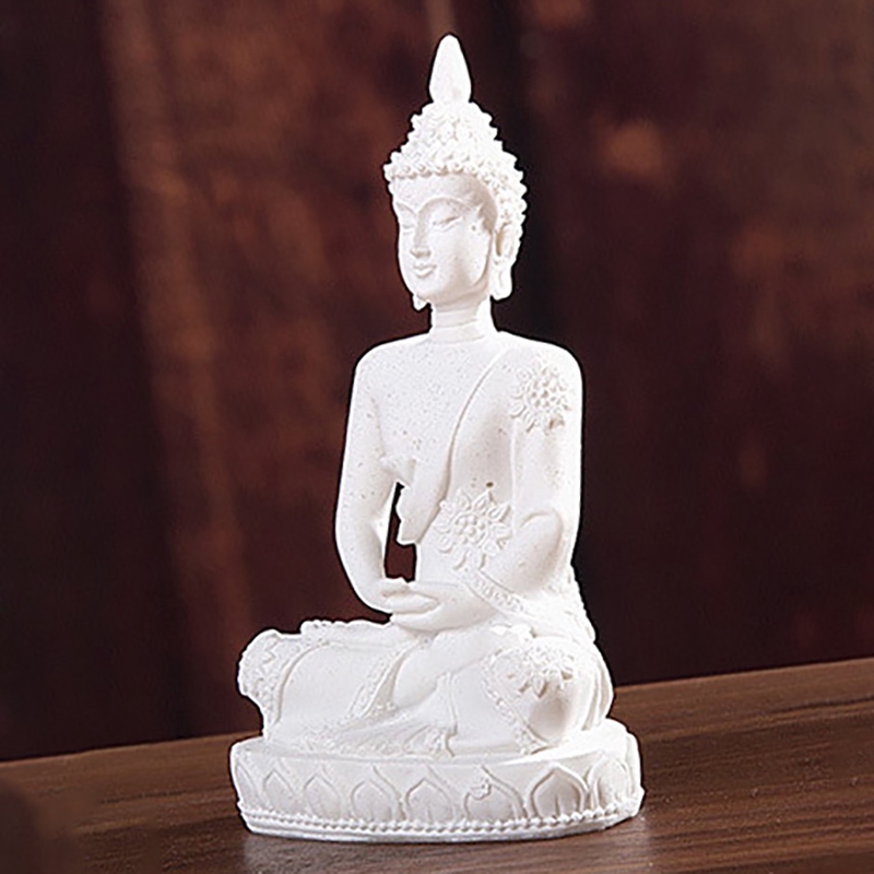Tượng Phật Bằng Đá Cát Tự Nhiên Kích Thước 7.5x5 X 11cm Dùng Để Trang Trí Nhà Cửa / Văn Phòng
