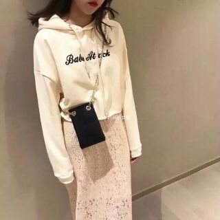 Áo hoodie croptop