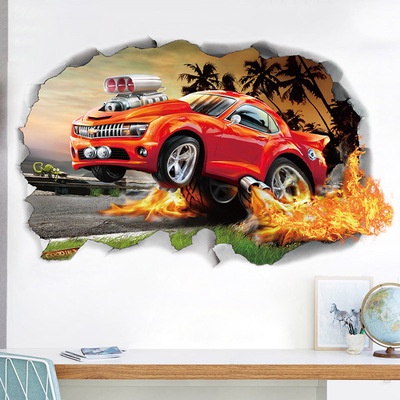 Decan dán tường, tranh dán tường đẹp ô cửa sổ kích thước 60x60cm SK6005