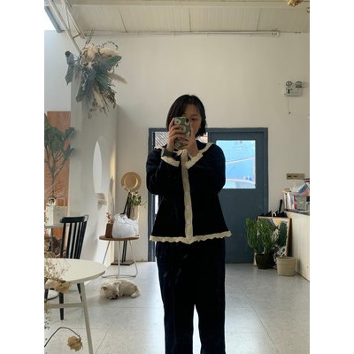 Áo cardigan len montoghi cổ công chúa viền ren ngọt ngào dễ thương Ulzzang Hàn Quốc A87