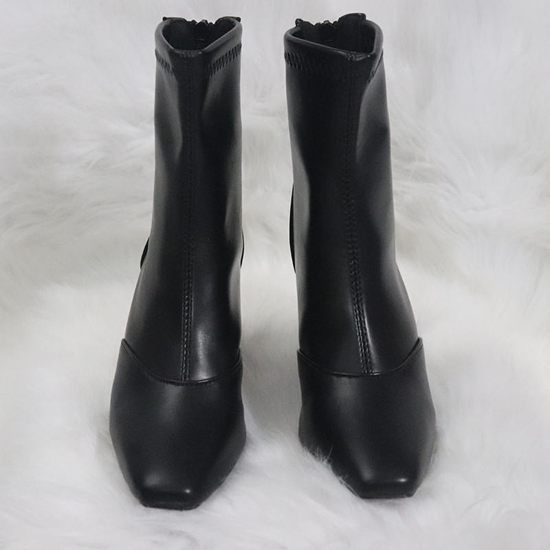 [ Kèm ảnh thật] Boot lửng mũi vuông ÔM CHÂN sành điệu GBN6901