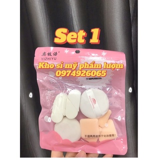 Set bông trang điểm/ bộ mút tán phấn trang điểm