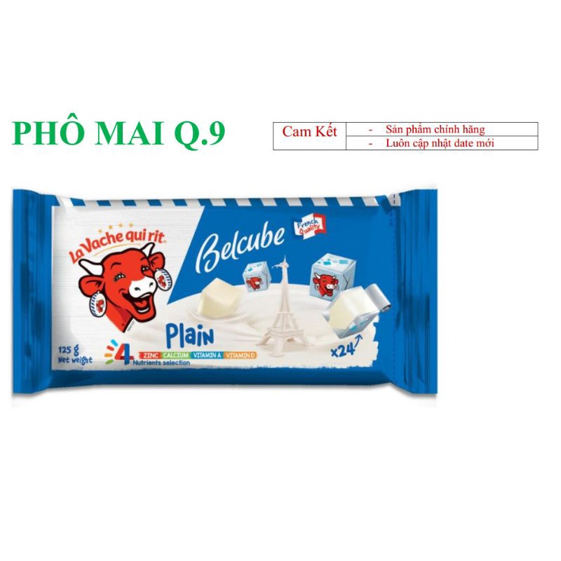 ( Phô mai cho bé và người lớn) Phô Mai Vuông Belcube Vị Truyền thống Gói 125g x 24 Viên