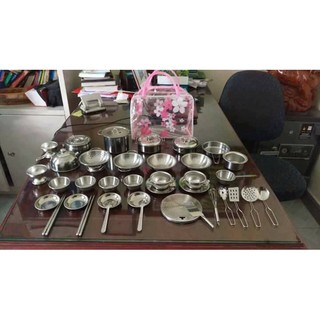 Bộ đồ chơi nấu ăn inox 40 món.