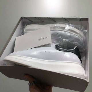 Giày Sneaker ALEXANDER MQUEEN trắng gót đen