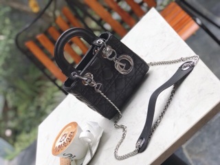 Dior 3 ô móc bạc đen hồng ảnh tự chụp
