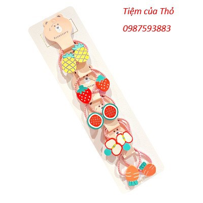 Set dây buộc tóc nhiều hình dễ thương cho bé (PK23)