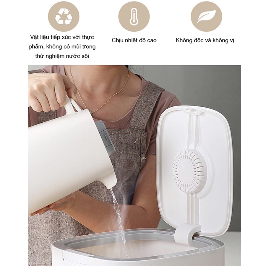 Thùng Đựng Gạo Thông Minh Ecoco Chính Hãng Chất Liệu Nhựa Cao Cấp Thiết Kế Thông Minh Nhỏ Gọn Ngăn Chống Ẩm Kotic_shop